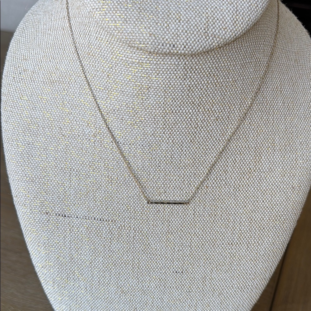 Gold plated bar necklace 16”-18”